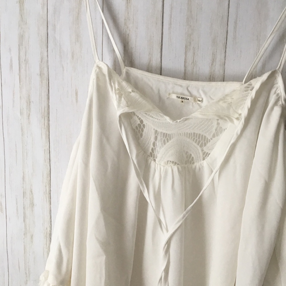 tularosa Hattie Lace Off Shoulder Boho Mini Dress - Picture 6 of 8